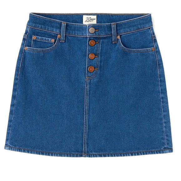 J.Crew Denim Button Front Skirt – Size 30 - Picture 2 of 5